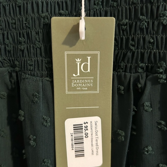 Emerald Swiss Dot Tiered Dress - Picture 3 of 5